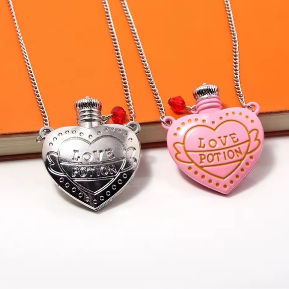 3 For $35 Love Potion Silver Tone Heart Bottle Bohemian Pendant Necklace - Picture 9 of 10